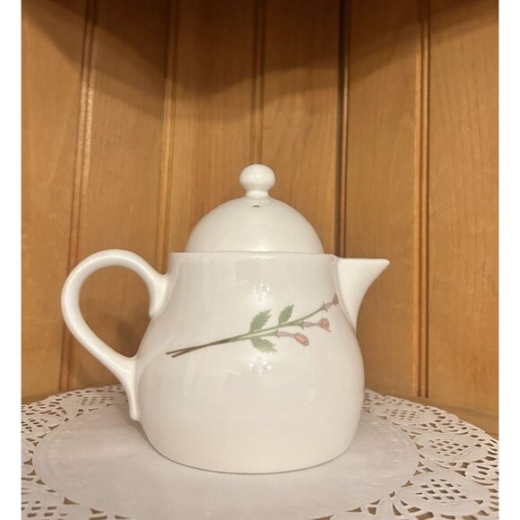 Vintage Syracuse China Small Teapot Lid Floral Design Restaurant Ware Individual - Picture 1 of 8